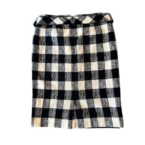 Compagna Monochromatic Check Old Money Classic Pencil Skirt - Picture 6 of 7